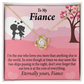 To My Fiancee We Are Like Two Ships Passing In The Night Infinity Knot Necklace Message Card-Express Your Love Gifts
