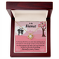 To My Fiancee We Are Like Two Ships Passing In The Night Infinity Knot Necklace Message Card-Express Your Love Gifts