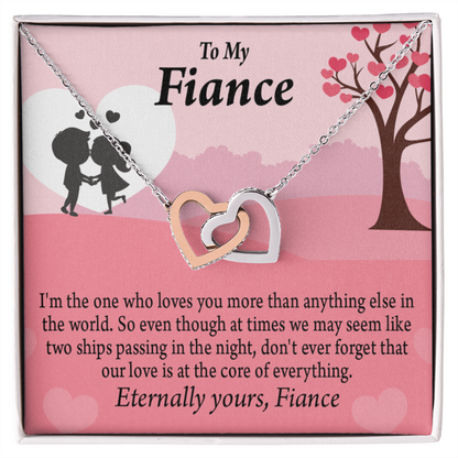 To My Fiancee We Are Like Two Ships Passing In The Night Inseparable Necklace-Express Your Love Gifts