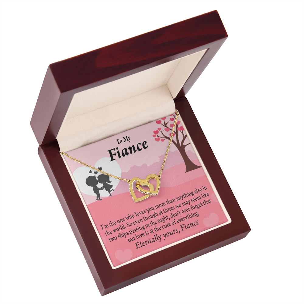 To My Fiancee We Are Like Two Ships Passing In The Night Inseparable Necklace-Express Your Love Gifts