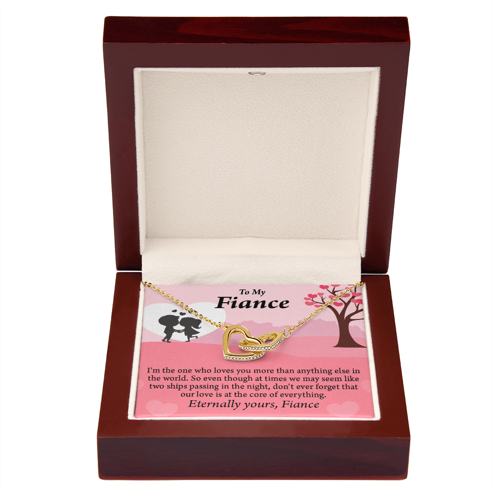 To My Fiancee We Are Like Two Ships Passing In The Night Inseparable Necklace-Express Your Love Gifts