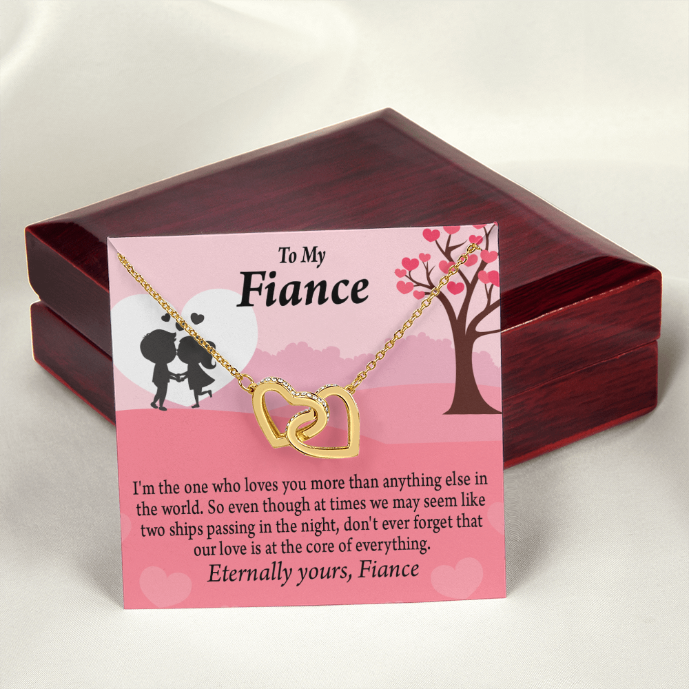 To My Fiancee We Are Like Two Ships Passing In The Night Inseparable Necklace-Express Your Love Gifts