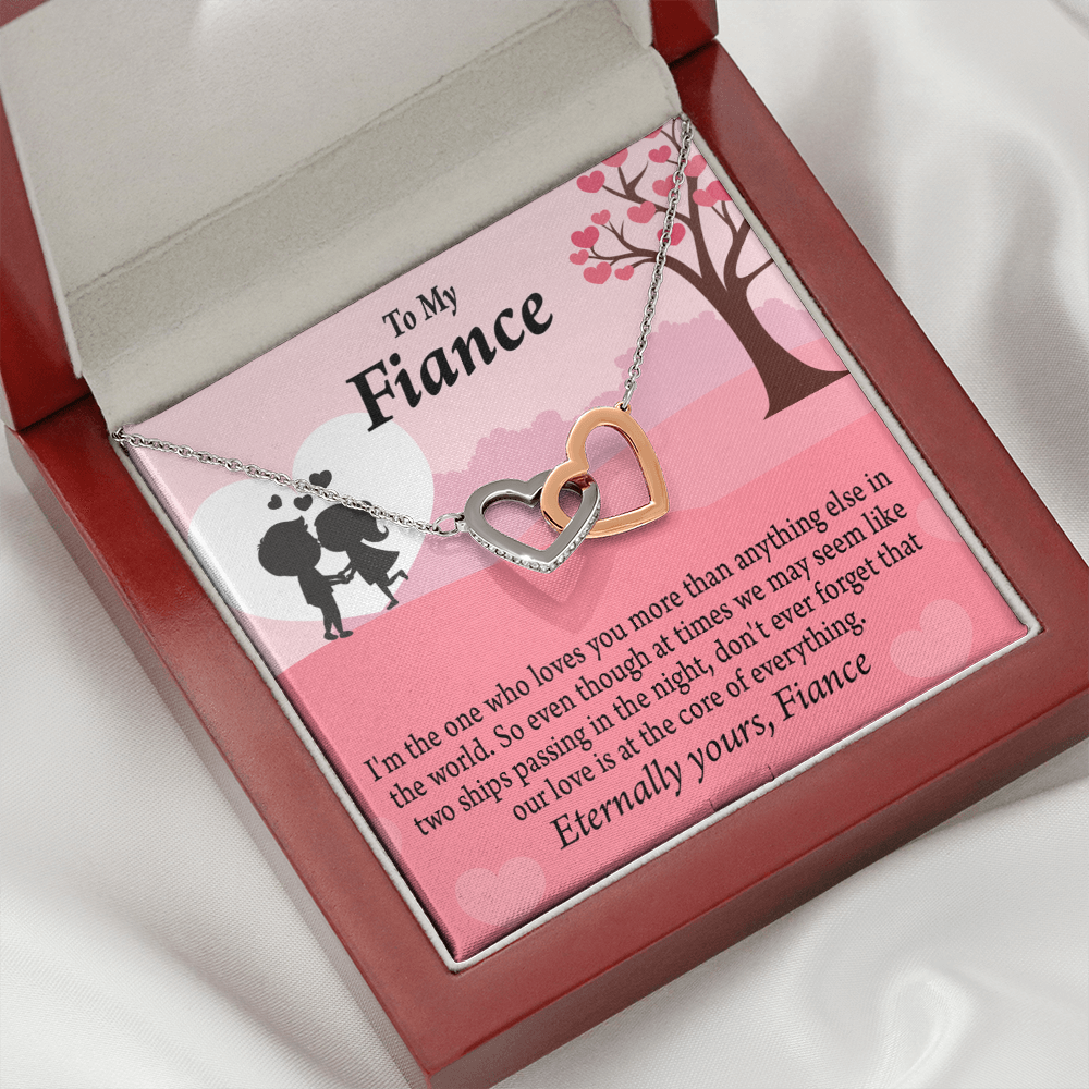 To My Fiancee We Are Like Two Ships Passing In The Night Inseparable Necklace-Express Your Love Gifts