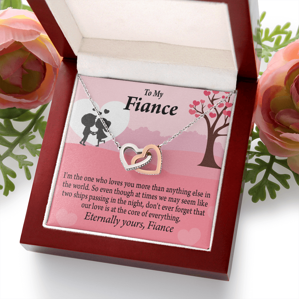 To My Fiancee We Are Like Two Ships Passing In The Night Inseparable Necklace-Express Your Love Gifts