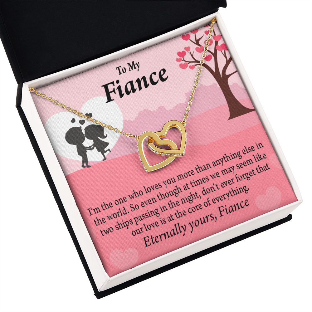 To My Fiancee We Are Like Two Ships Passing In The Night Inseparable Necklace-Express Your Love Gifts