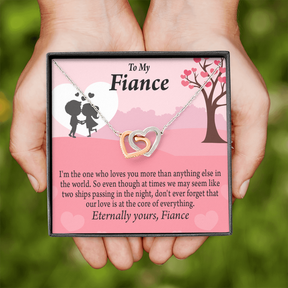 To My Fiancee We Are Like Two Ships Passing In The Night Inseparable Necklace-Express Your Love Gifts
