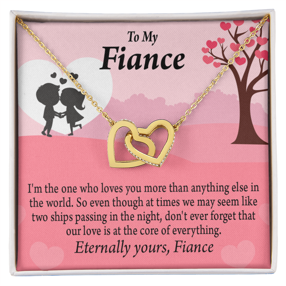 To My Fiancee We Are Like Two Ships Passing In The Night Inseparable Necklace-Express Your Love Gifts