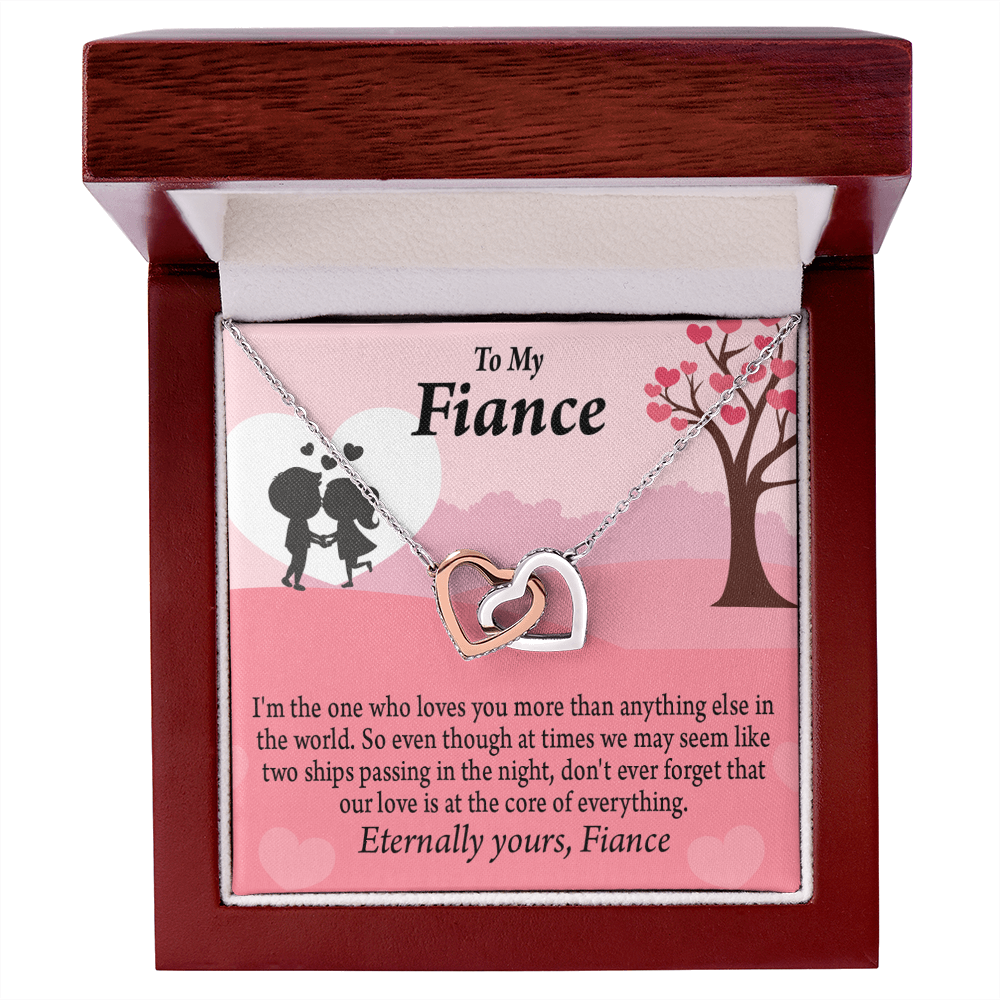 To My Fiancee We Are Like Two Ships Passing In The Night Inseparable Necklace-Express Your Love Gifts