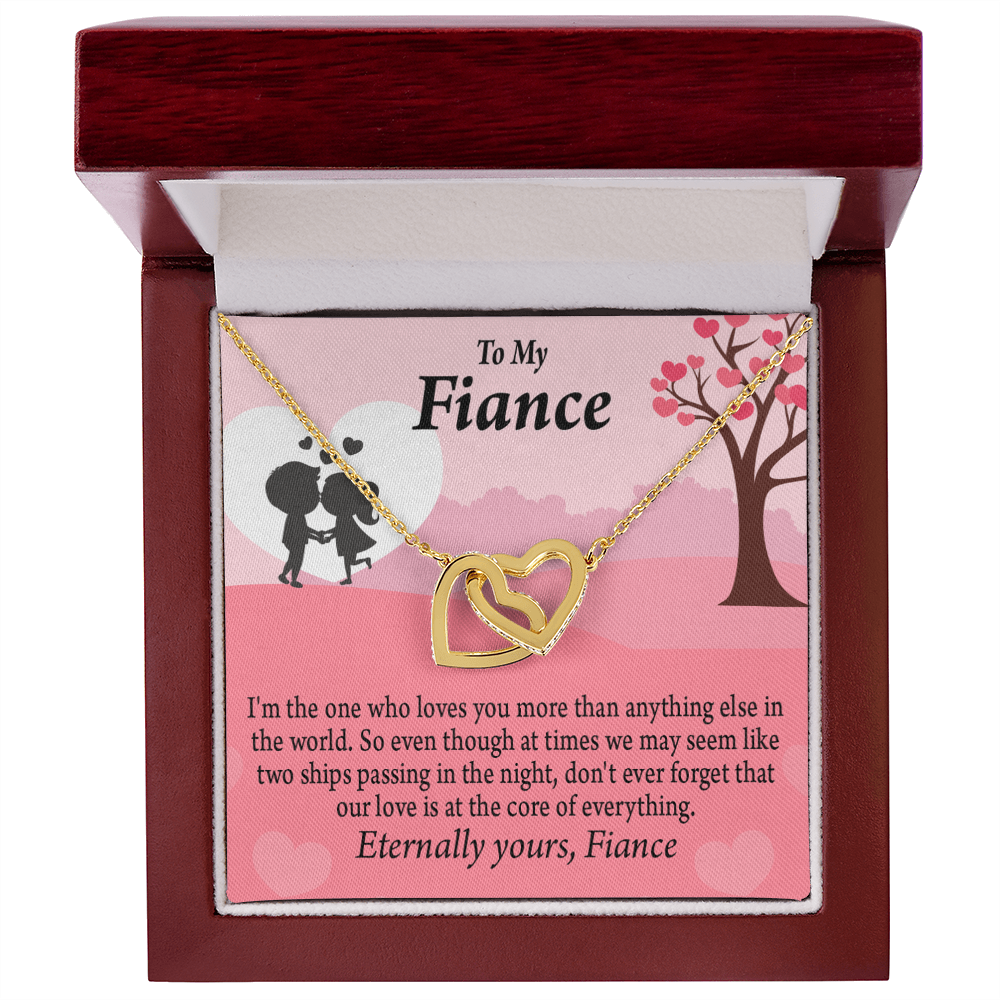 To My Fiancee We Are Like Two Ships Passing In The Night Inseparable Necklace-Express Your Love Gifts