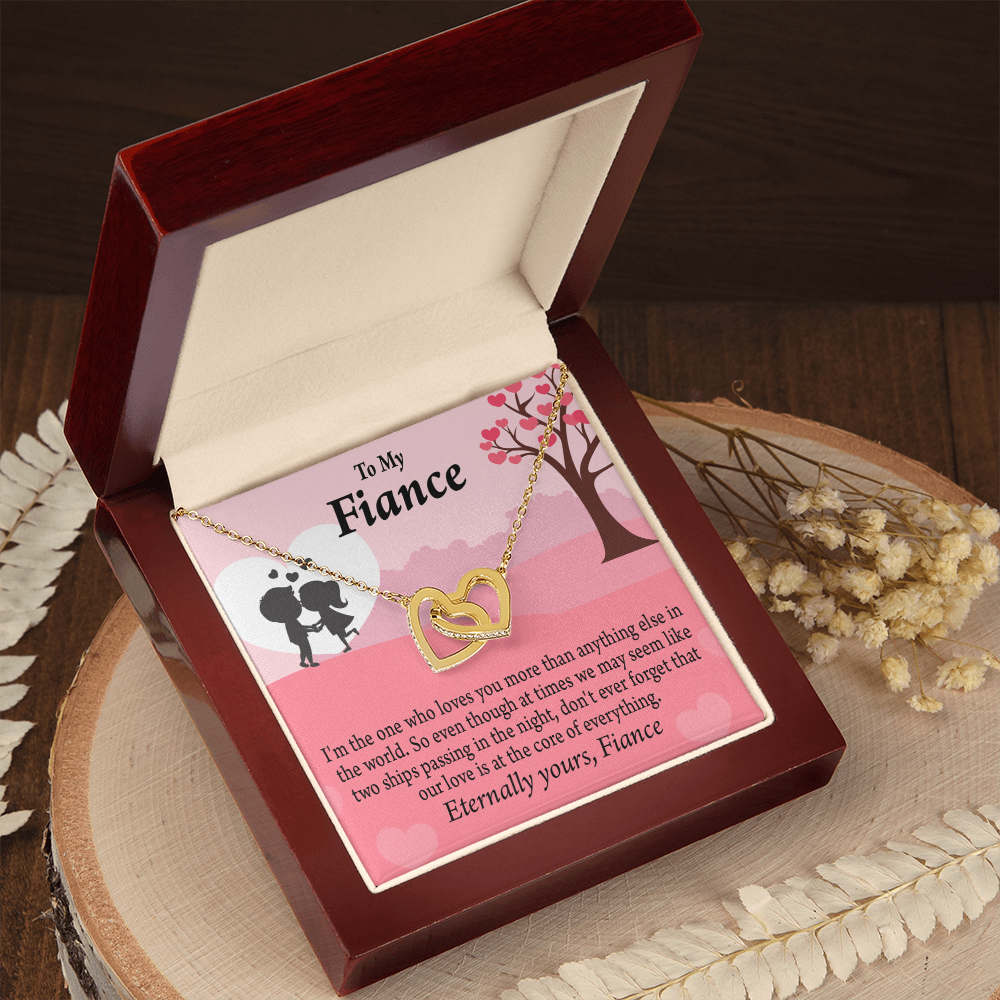 To My Fiancee We Are Like Two Ships Passing In The Night Inseparable Necklace-Express Your Love Gifts