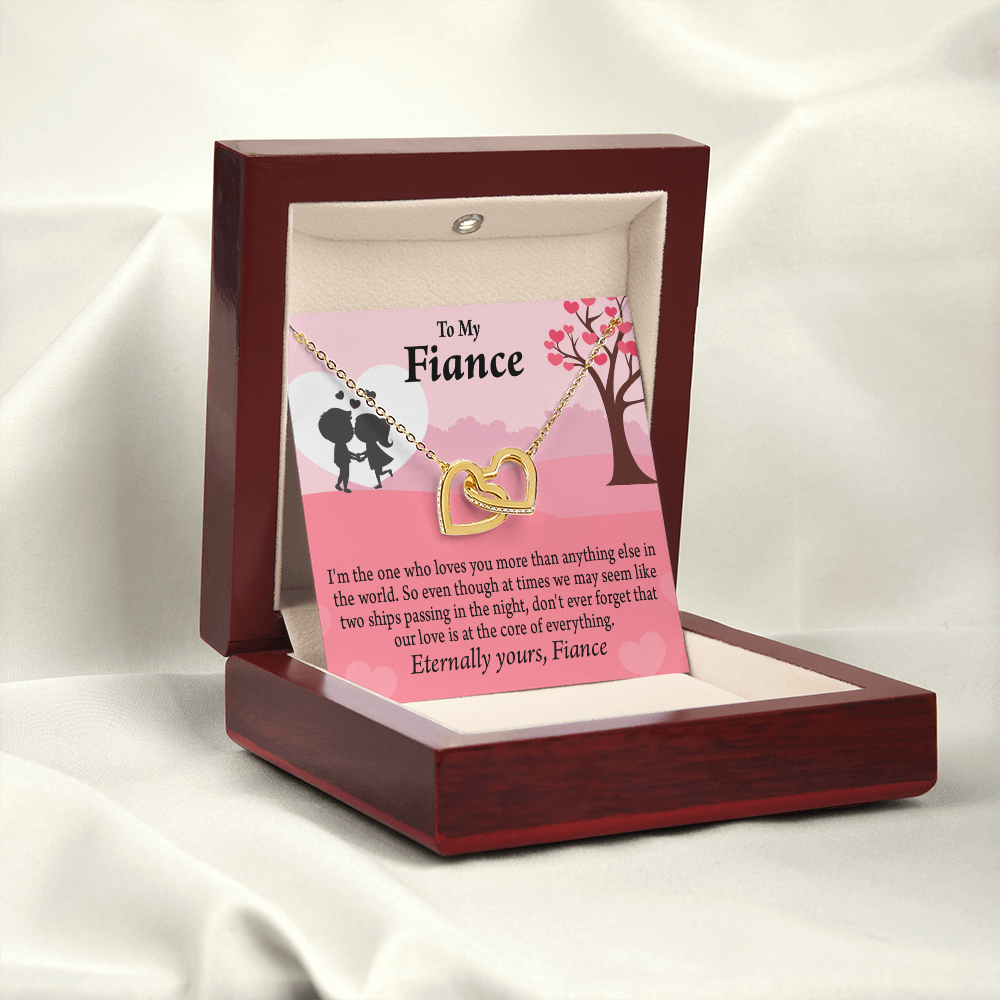 To My Fiancee We Are Like Two Ships Passing In The Night Inseparable Necklace-Express Your Love Gifts