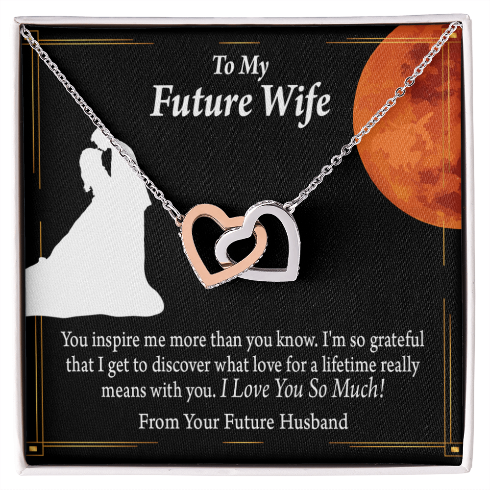 To My Fiancee You Inspire Me Inseparable Necklace-Express Your Love Gifts
