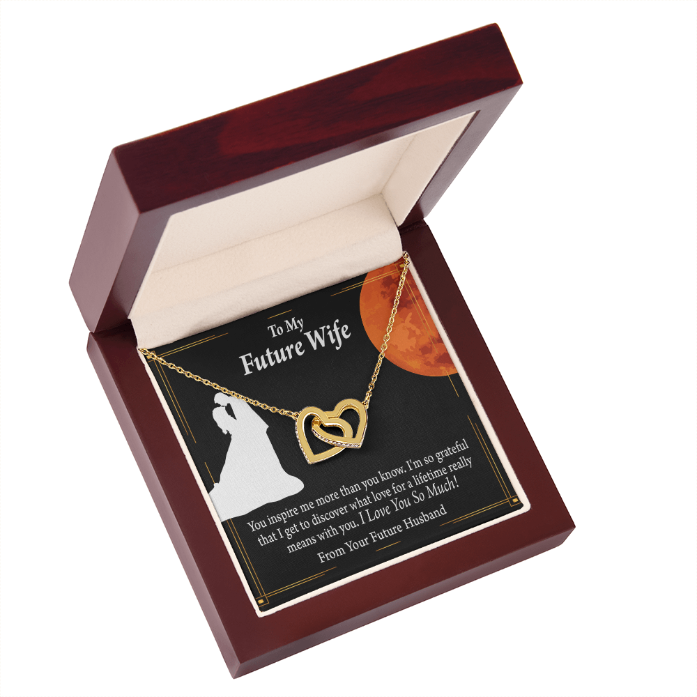 To My Fiancee You Inspire Me Inseparable Necklace-Express Your Love Gifts