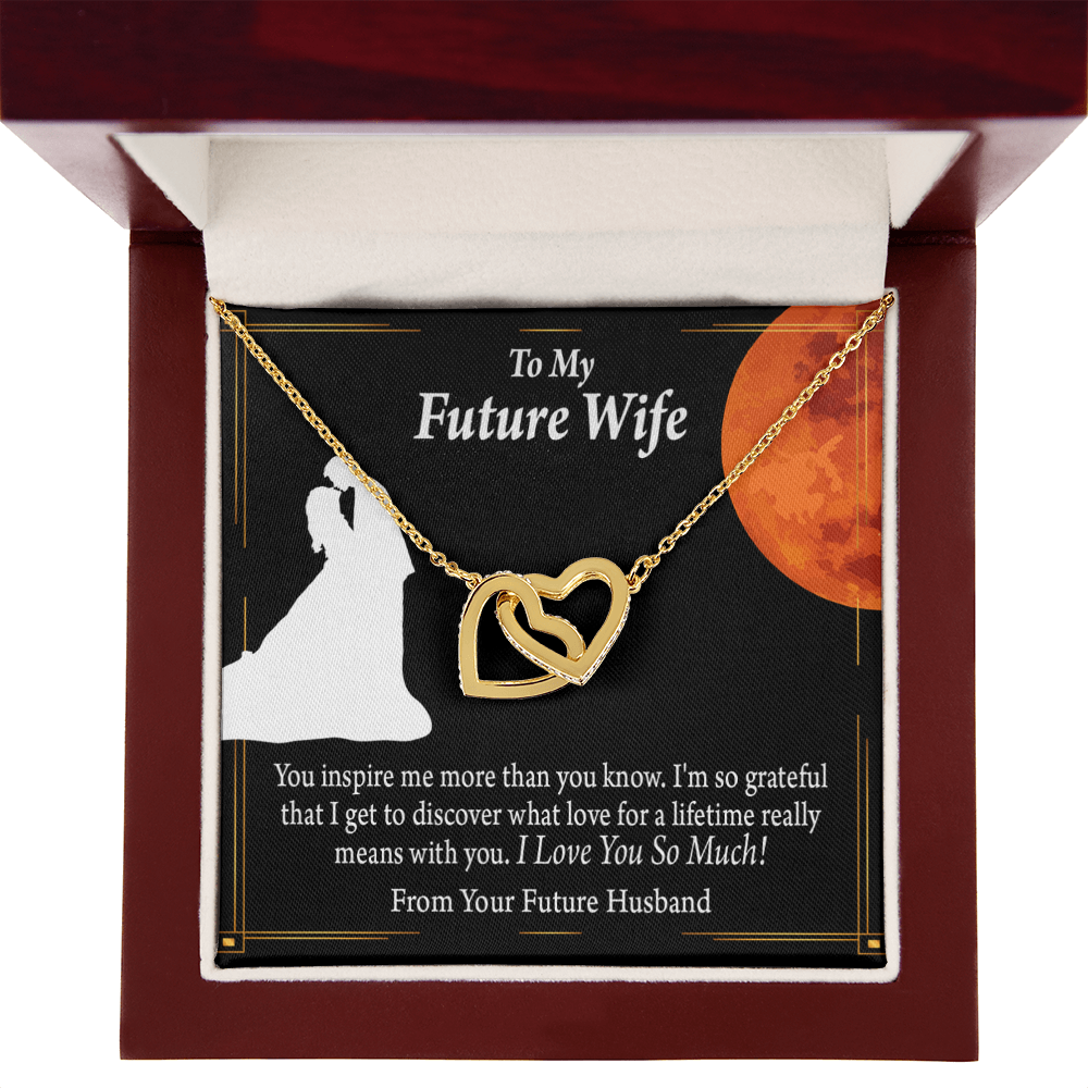 To My Fiancee You Inspire Me Inseparable Necklace-Express Your Love Gifts