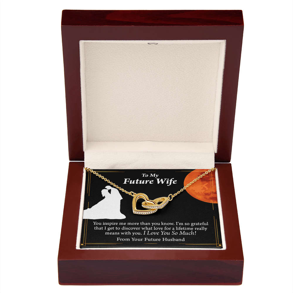 To My Fiancee You Inspire Me Inseparable Necklace-Express Your Love Gifts