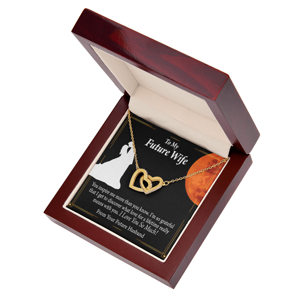 To My Fiancee You Inspire Me Inseparable Necklace-Express Your Love Gifts