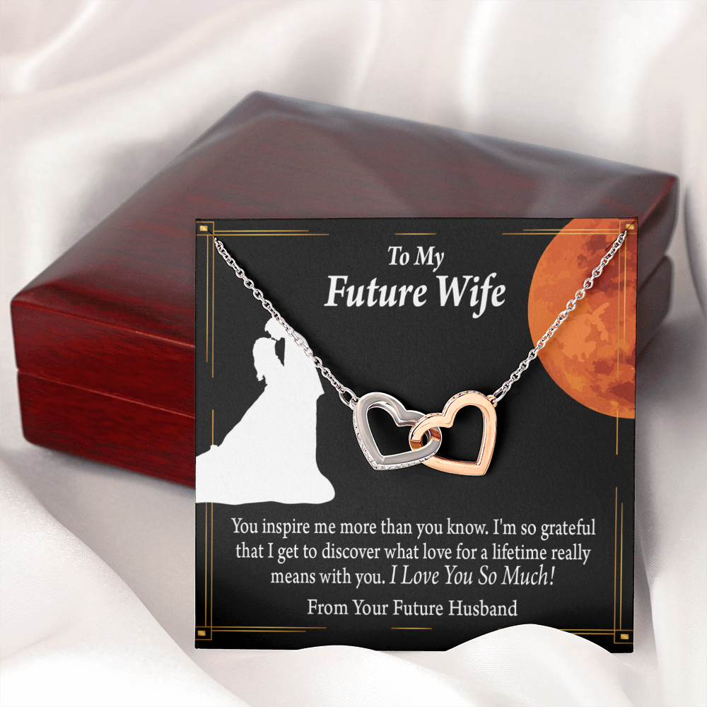 To My Fiancee You Inspire Me Inseparable Necklace-Express Your Love Gifts