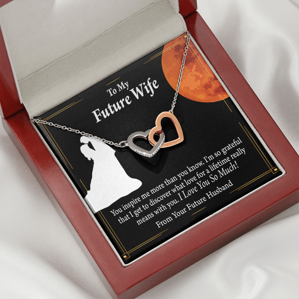 To My Fiancee You Inspire Me Inseparable Necklace-Express Your Love Gifts