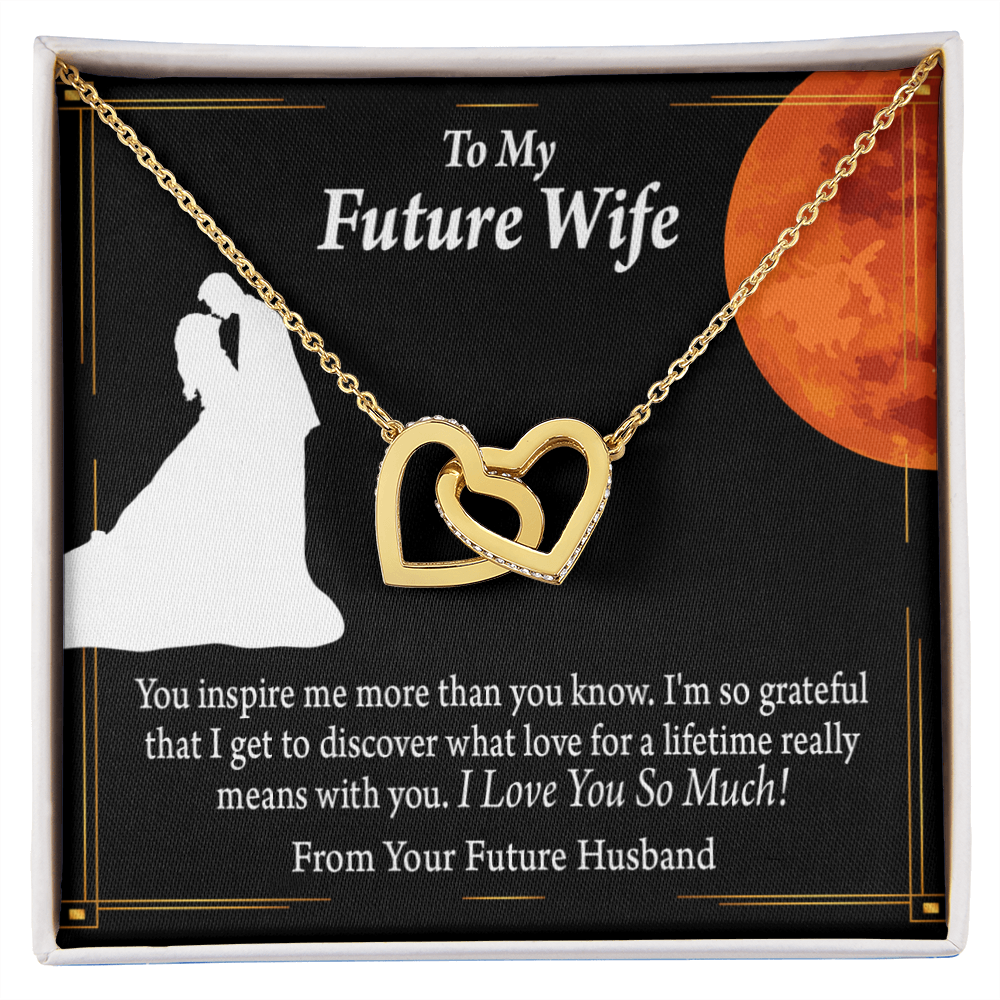 To My Fiancee You Inspire Me Inseparable Necklace-Express Your Love Gifts