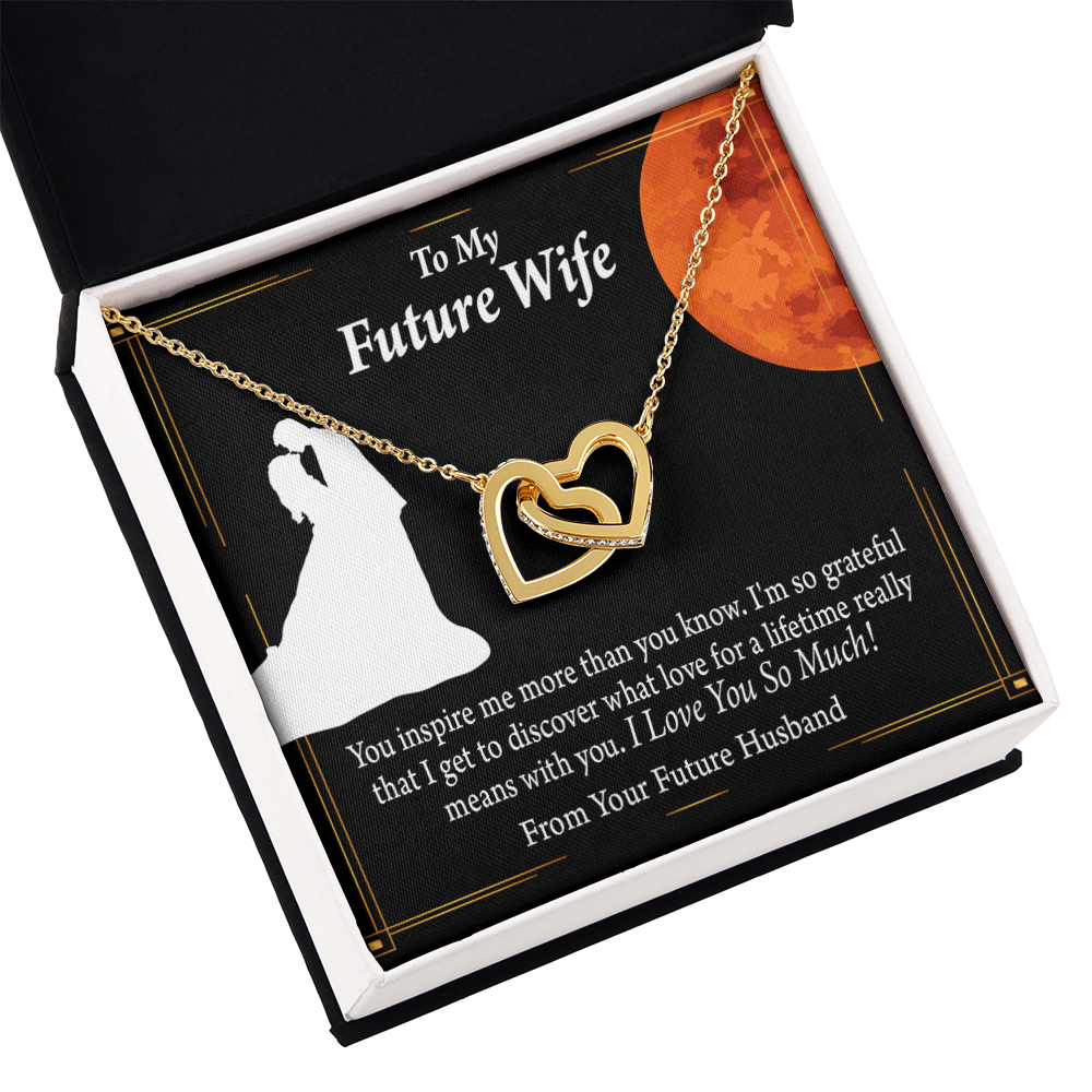 To My Fiancee You Inspire Me Inseparable Necklace-Express Your Love Gifts