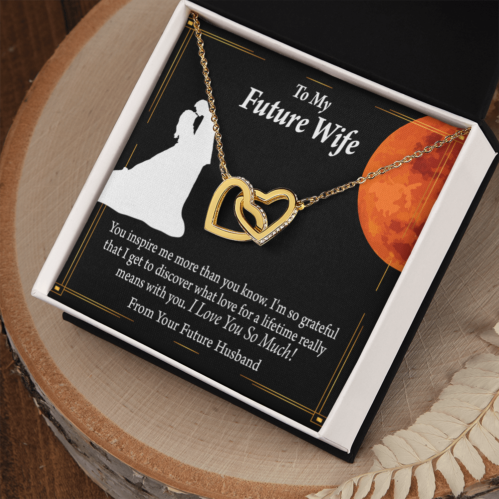 To My Fiancee You Inspire Me Inseparable Necklace-Express Your Love Gifts