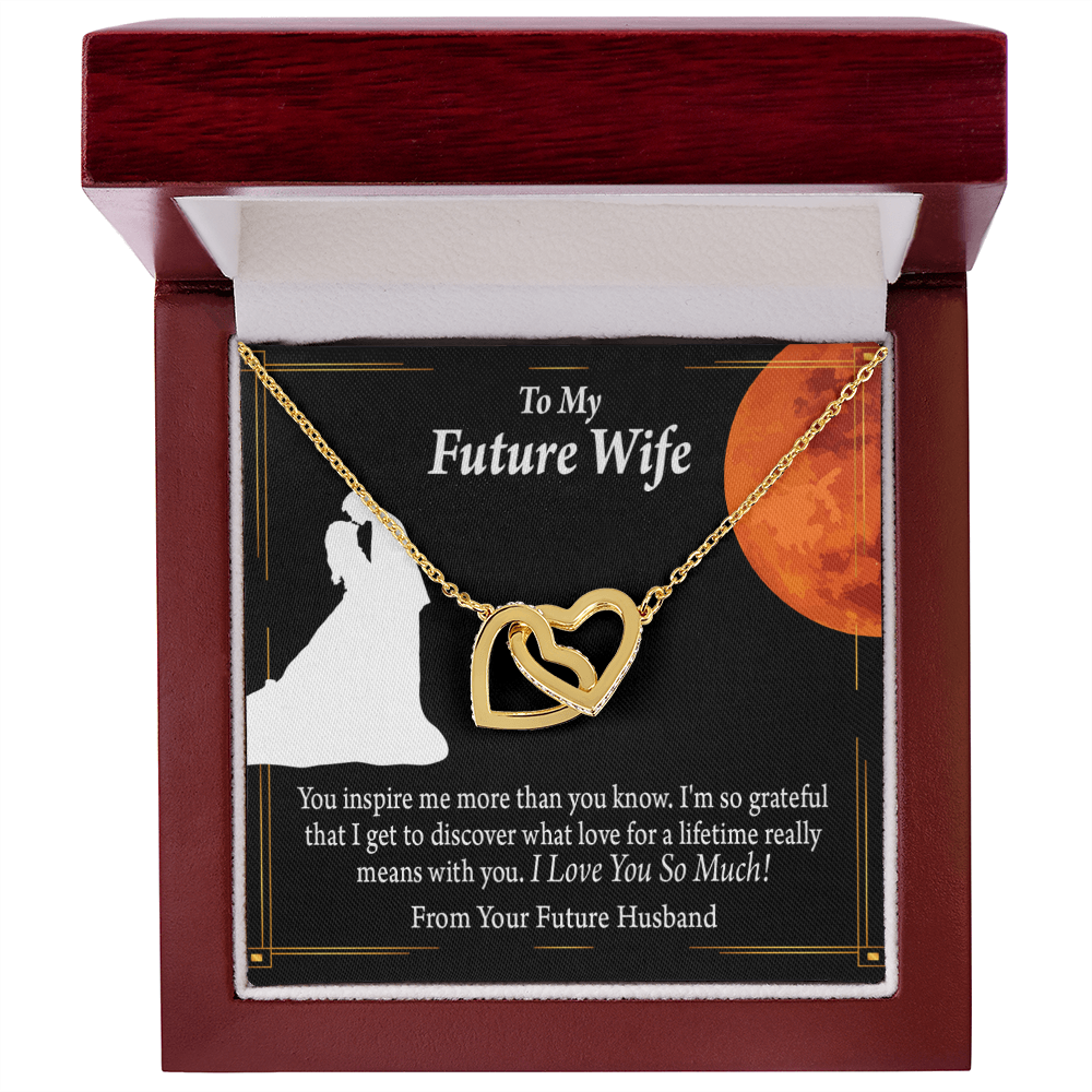 To My Fiancee You Inspire Me Inseparable Necklace-Express Your Love Gifts