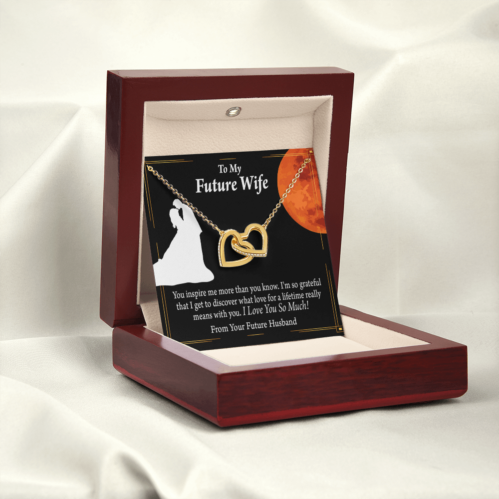 To My Fiancee You Inspire Me Inseparable Necklace-Express Your Love Gifts