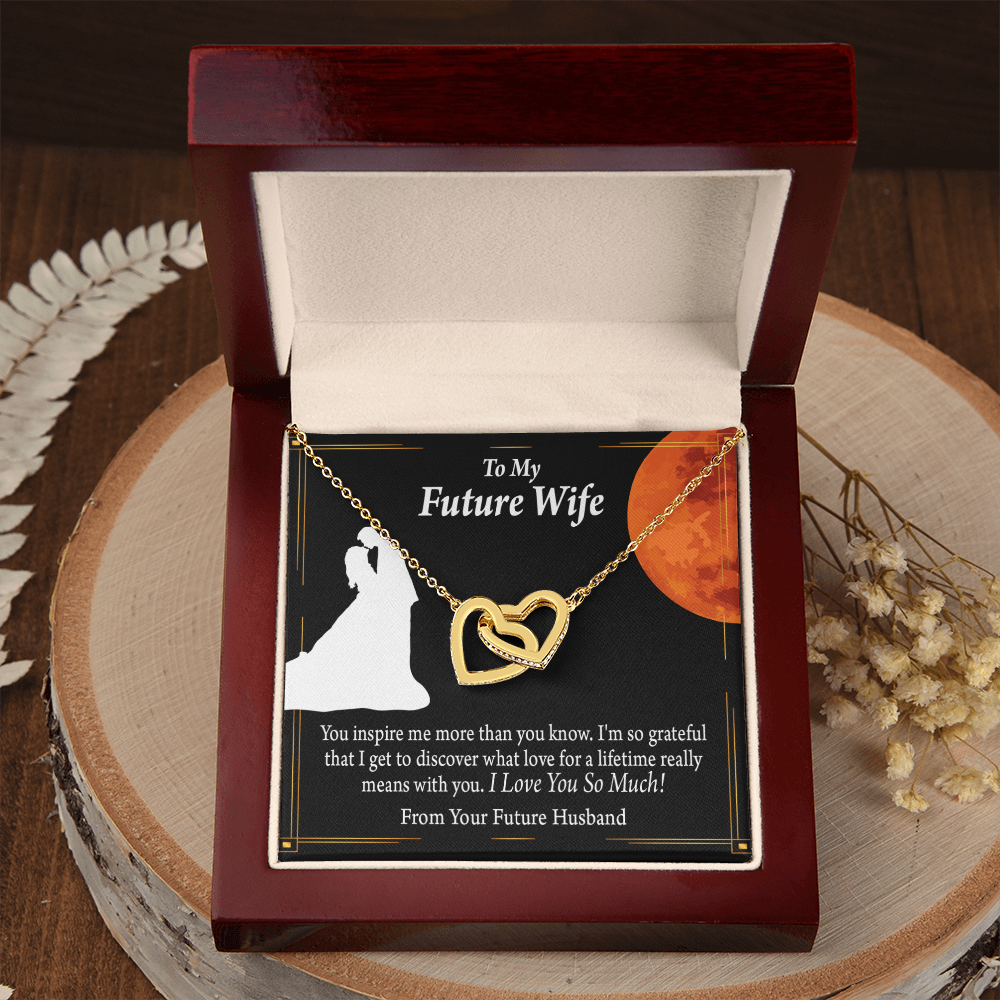 To My Fiancee You Inspire Me Inseparable Necklace-Express Your Love Gifts