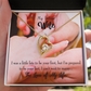 To My Fiancee Your Last Forever Necklace w Message Card-Express Your Love Gifts