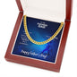 To My Fishing Dad Thanks For Always Being There Cuban Chain-Express Your Love Gifts