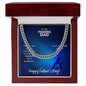 To My Fishing Dad Thanks For Always Being There Cuban Chain-Express Your Love Gifts
