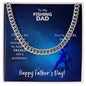 To My Fishing Dad Thanks For Always Being There Cuban Chain-Express Your Love Gifts