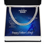 To My Fishing Dad Thanks For Always Being There Cuban Chain-Express Your Love Gifts