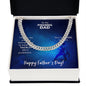To My Fishing Dad Thanks For Always Being There Cuban Chain-Express Your Love Gifts