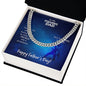 To My Fishing Dad Thanks For Always Being There Cuban Chain-Express Your Love Gifts