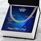 To My Fishing Dad Thanks For Always Being There Cuban Chain-Express Your Love Gifts
