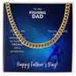 To My Fishing Dad Thanks For Always Being There Cuban Chain-Express Your Love Gifts