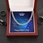 To My Fishing Dad Thanks For Always Being There Cuban Chain-Express Your Love Gifts