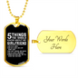 To My Girlfriend 5 Things You Should Know About My Girlfriend Necklace Stainless Steel or 18k Gold Dog Tag 24" Chain-Express Your Love Gifts