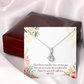 To My Girlfriend A Time Well Spent Alluring Ribbon Necklace Message Card-Express Your Love Gifts