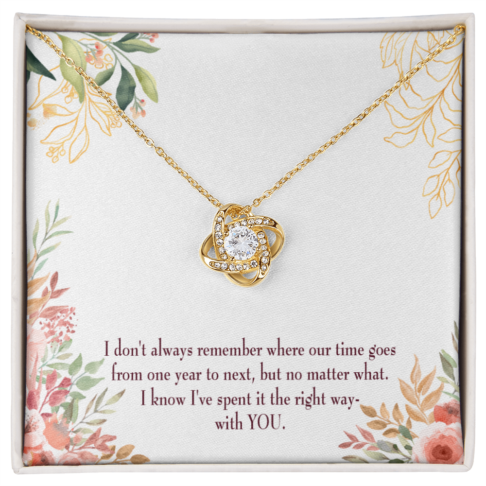 To My Girlfriend A Time Well Spent Infinity Knot Necklace Message Card-Express Your Love Gifts
