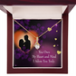 To My Girlfriend Adore You Alluring Ribbon Necklace Message Card-Express Your Love Gifts