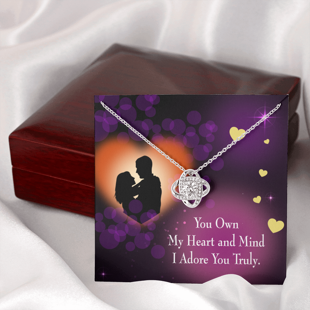 To My Girlfriend Adore You Infinity Knot Necklace Message Card-Express Your Love Gifts