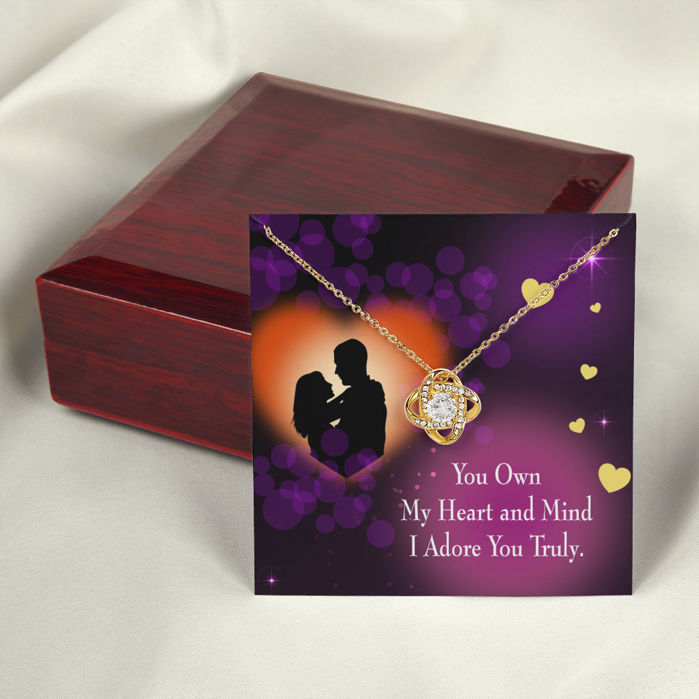 To My Girlfriend Adore You Infinity Knot Necklace Message Card-Express Your Love Gifts