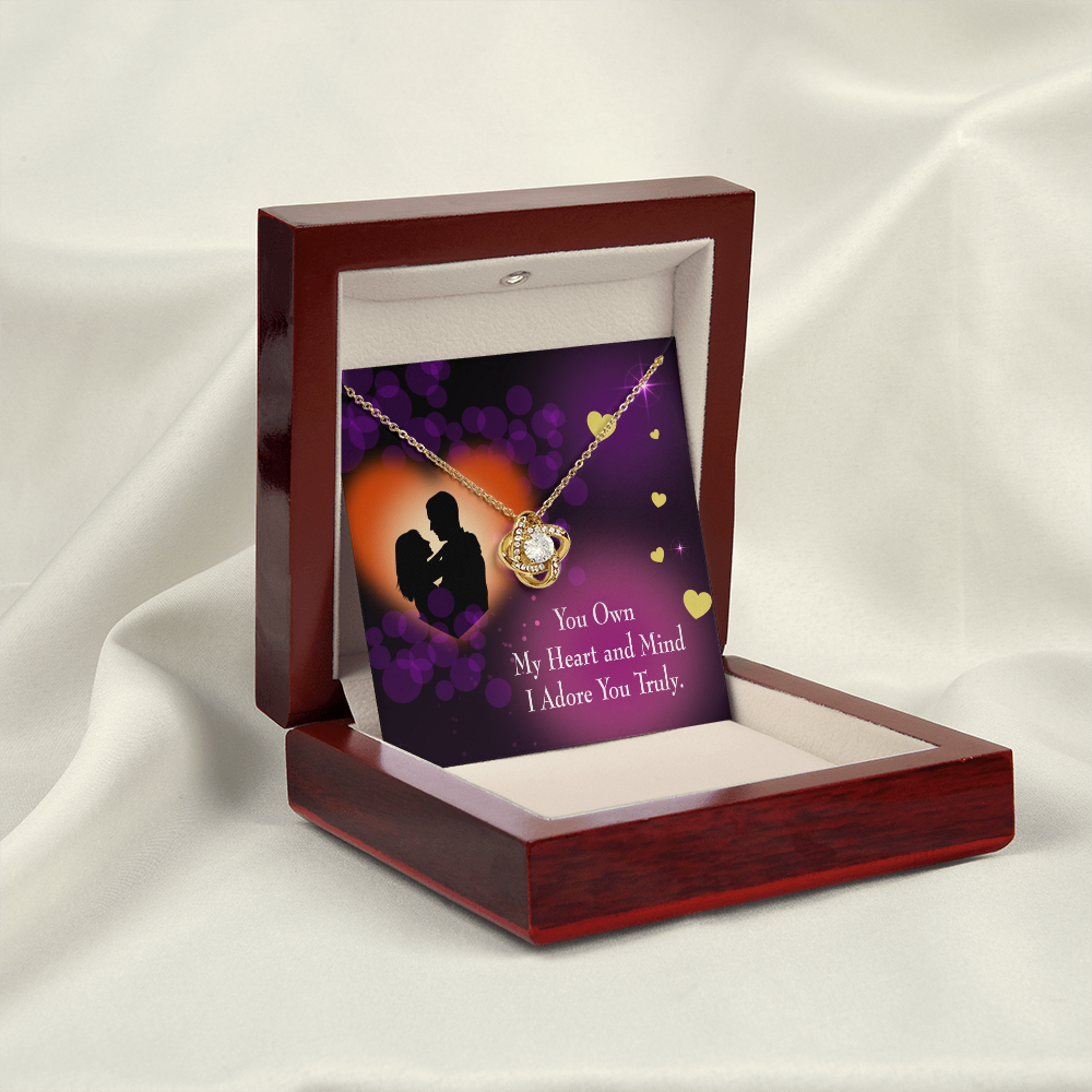 To My Girlfriend Adore You Infinity Knot Necklace Message Card-Express Your Love Gifts