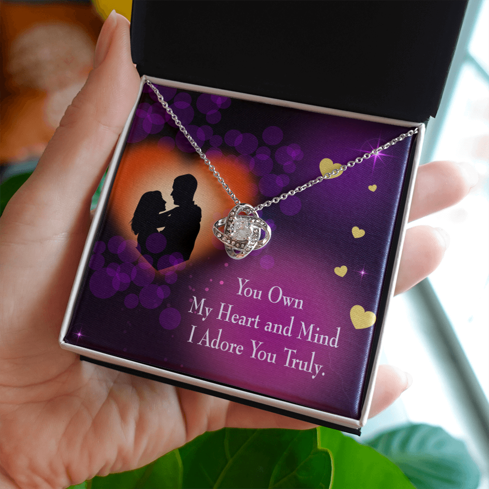 To My Girlfriend Adore You Infinity Knot Necklace Message Card-Express Your Love Gifts