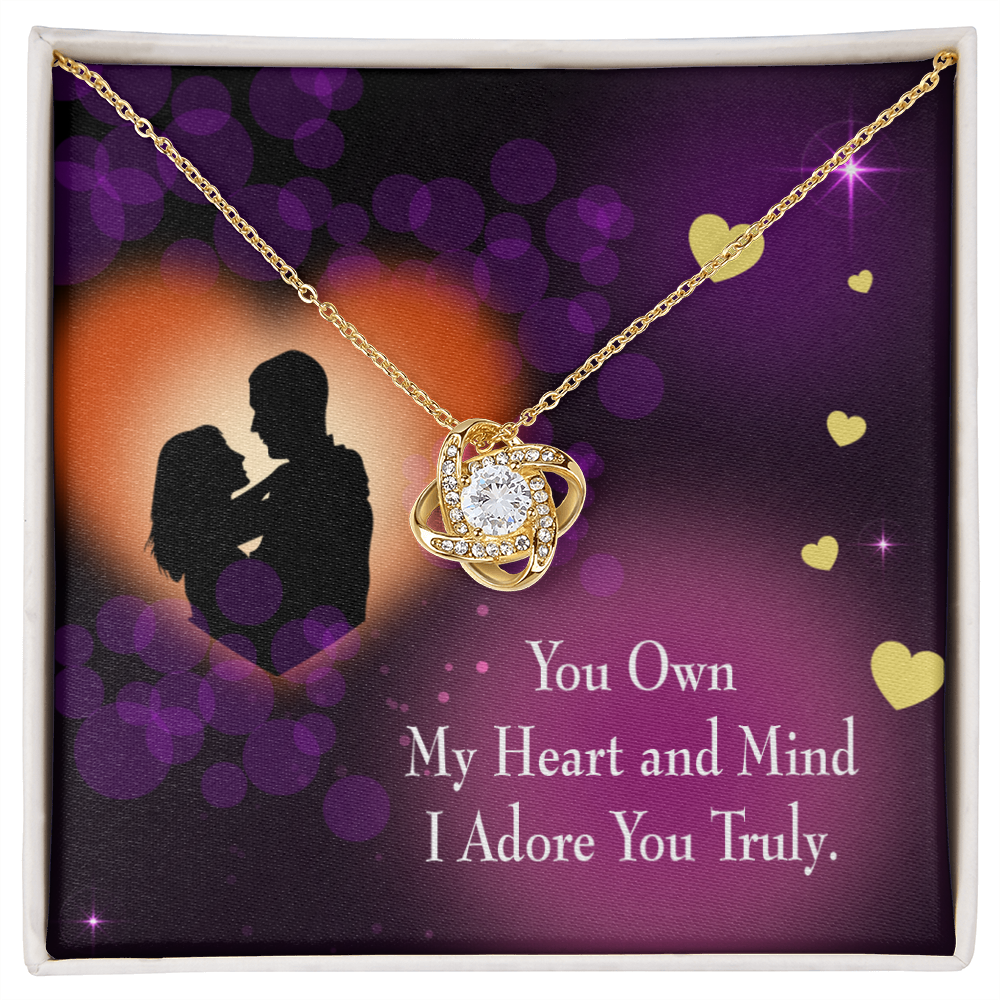 To My Girlfriend Adore You Infinity Knot Necklace Message Card-Express Your Love Gifts