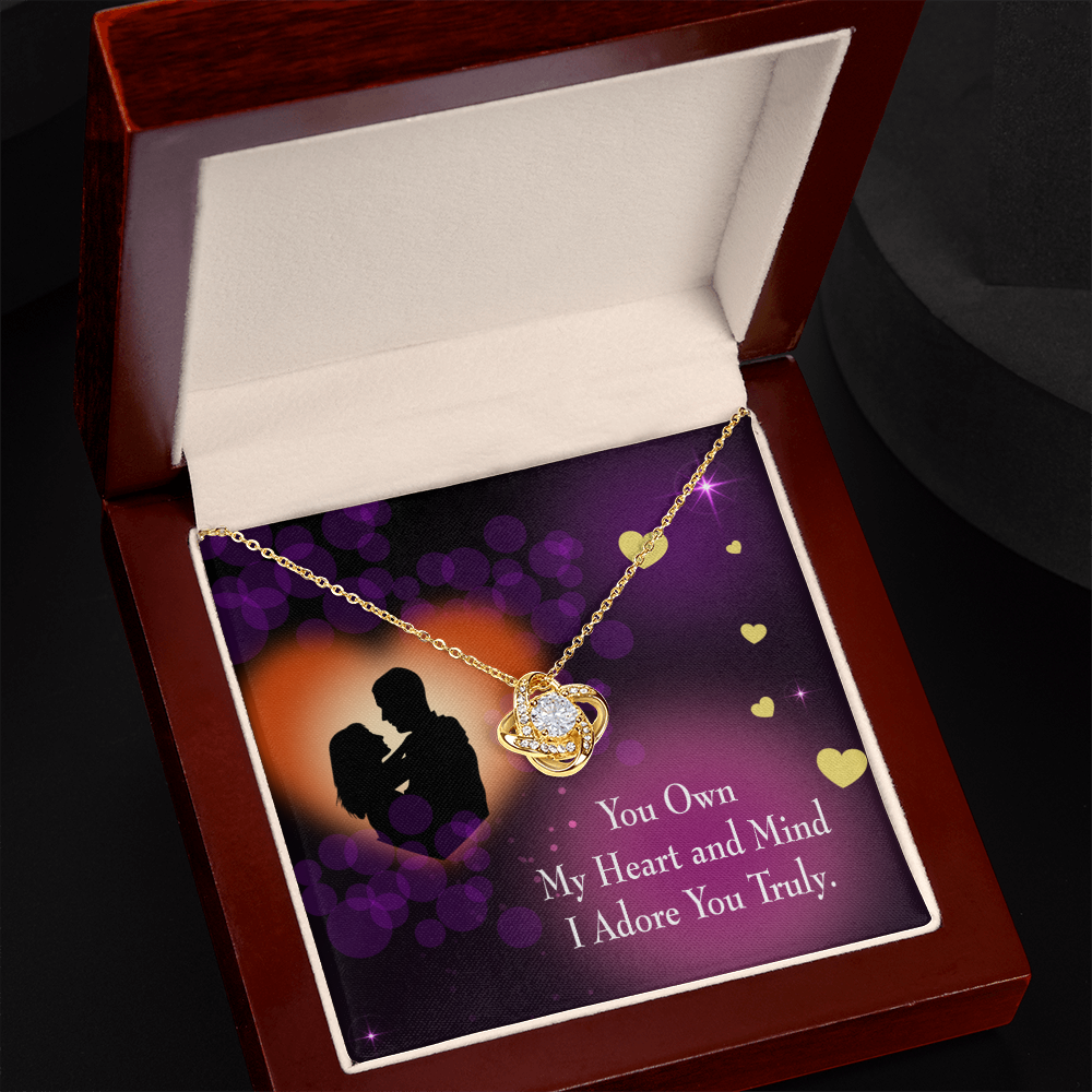 To My Girlfriend Adore You Infinity Knot Necklace Message Card-Express Your Love Gifts