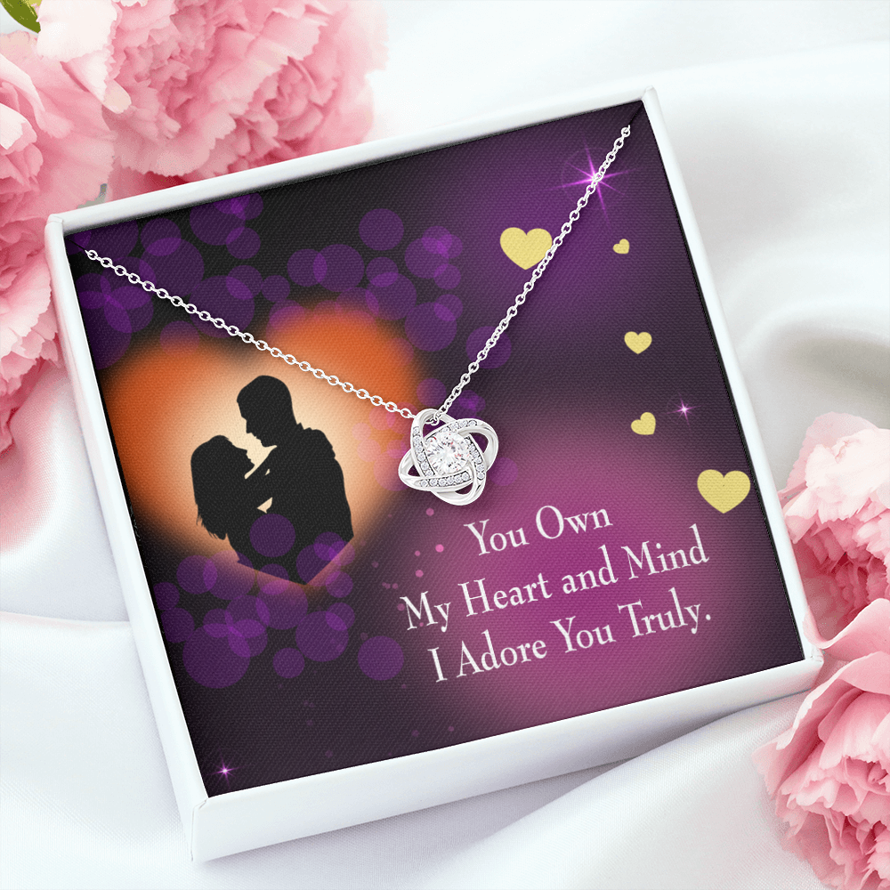 To My Girlfriend Adore You Infinity Knot Necklace Message Card-Express Your Love Gifts