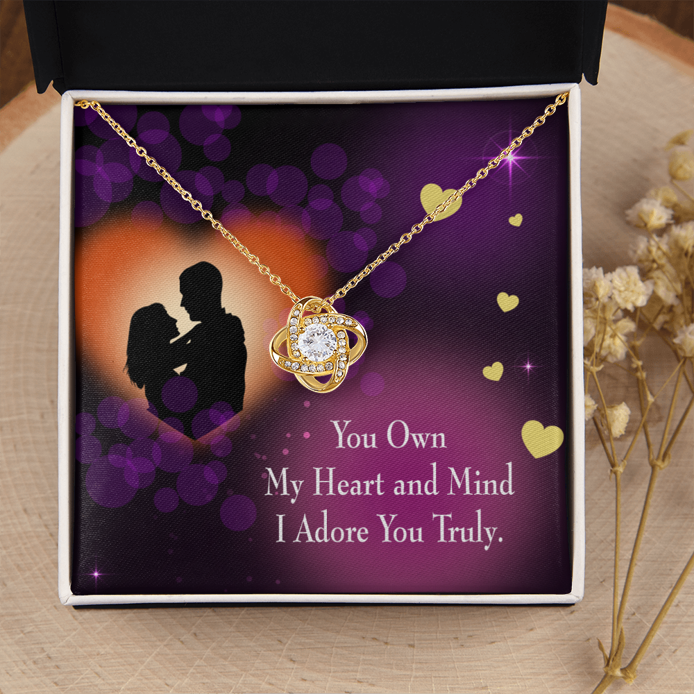 To My Girlfriend Adore You Infinity Knot Necklace Message Card-Express Your Love Gifts